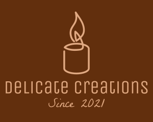 Beige Candle Light logo design