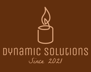 Beige Candle Light logo design