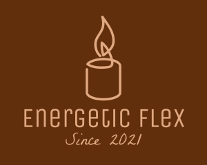 Beige Candle Light logo design