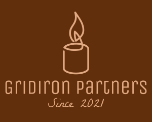 Beige Candle Light logo design