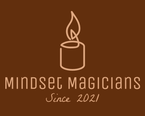 Beige Candle Light logo design