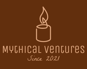 Beige Candle Light logo design