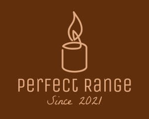 Beige Candle Light logo design