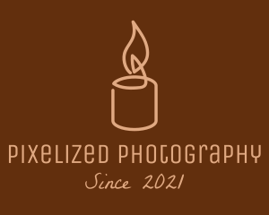 Beige Candle Light logo design