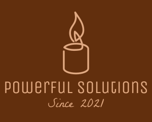 Beige Candle Light logo design