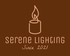 Beige Candle Light logo