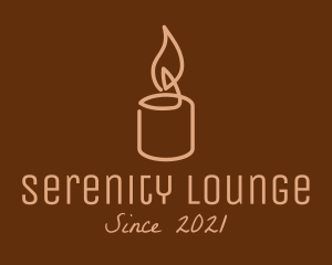 Beige Candle Light logo design