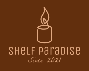 Beige Candle Light logo design