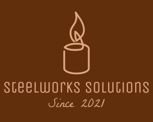 Beige Candle Light logo design