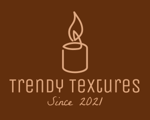 Beige Candle Light logo design