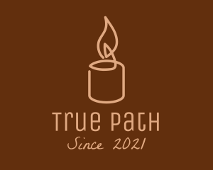 Beige Candle Light logo design