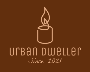 Beige Candle Light logo design