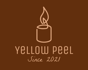 Beige Candle Light logo design