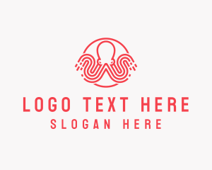 Octopus Technology Animal logo design