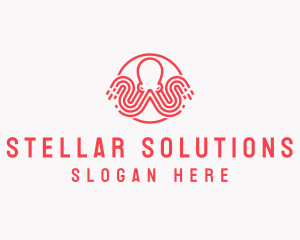 Octopus Technology Animal logo design