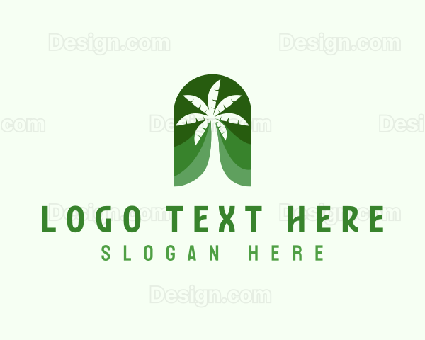 Tropical Palm Tree Logo