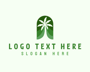 Tropical Palm Tree  logo