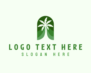 Tropical Palm Tree  Logo