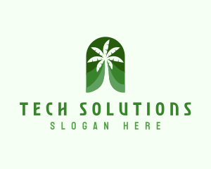 Tropical Palm Tree  logo