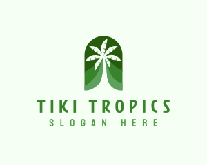 Tropical Palm Tree  logo design