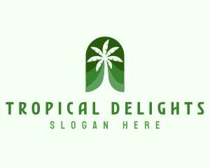 Tropical Palm Tree  logo design