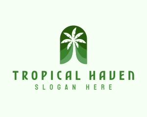 Tropical Palm Tree  logo design