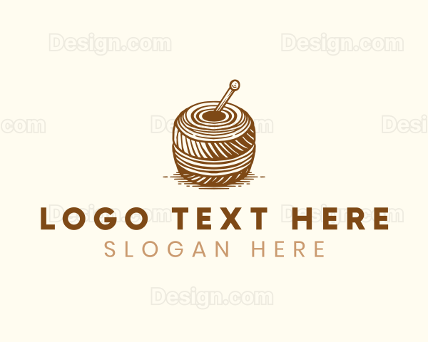 Knitting Yarn Embroidery Logo