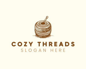 Knitting Yarn Embroidery logo design