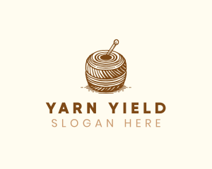 Knitting Yarn Embroidery logo design