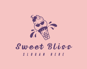 Cute Ice Cream Dessert logo