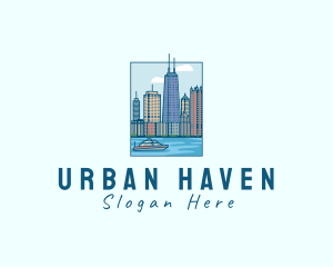 Chicago River City logo design