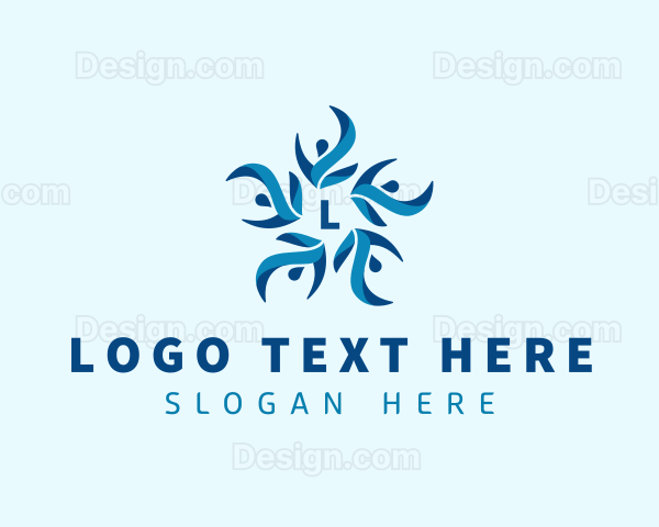 Floral Human Organization Logo