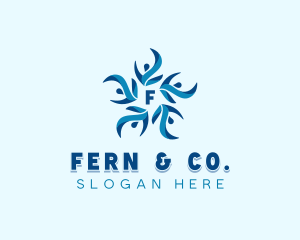 Floral Human Organization logo design