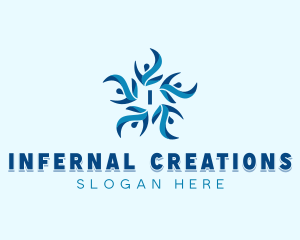 Floral Human Organization logo design