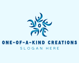 Floral Human Organization logo design