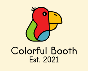 Colorful Parrot Head  logo design