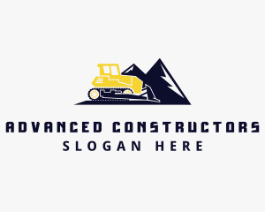 Bulldozer Mountain Builder logo design