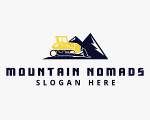 Bulldozer Mountain Builder logo design