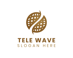 Modern Wave Globe Company logo design