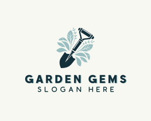 Shovel Gardening Plant logo