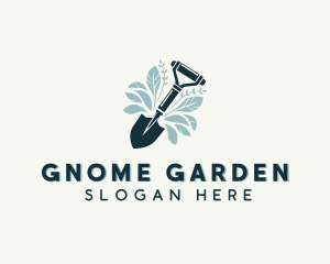 Shovel Gardening Plant logo design