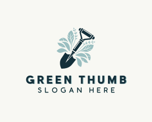 Shovel Gardening Plant logo