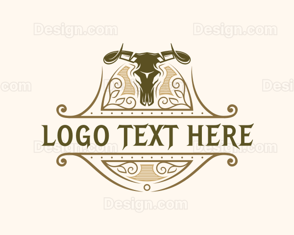 Barbecue Bull Steak Logo