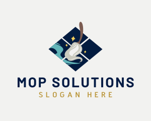 Mop Clean Window logo design