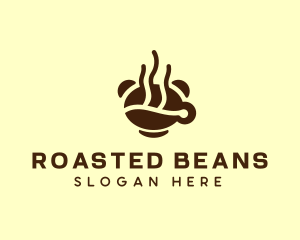 Hot Coffee Bean Drink  logo design