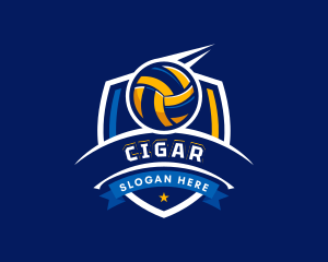 Sport Volleyball Shield logo design