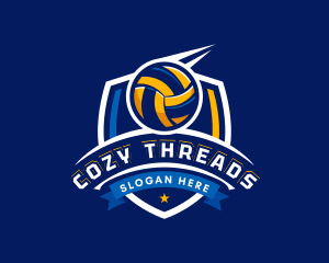 Sport Volleyball Shield logo design