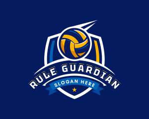 Sport Volleyball Shield logo design