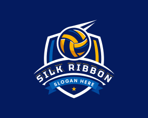 Sport Volleyball Shield logo design