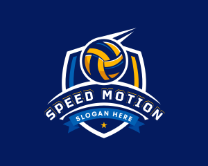 Sport Volleyball Shield logo design